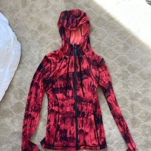 Lululemon red and black zip up jacket